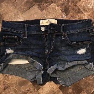 Denim Hollister shorts.